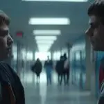 Emory Cohen and Dylan O’Brien in FLASHBACK (Vertigo Releasing)