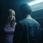 Maika Monroe and Dylan O’Brien in FLASHBACK (Vertigo Releasing)