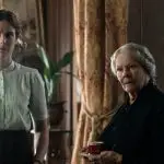 Carla Juri and Judi Dench in SIX MINUTES TO MIDNIGHT (Lionsgate UK)