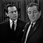 Terence Alexander and Rupert Davies in Maigret (Network)