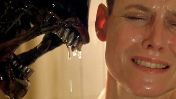 Photo from Alien 3 (1992) featuring a scene from the movie, produced by Twentieth Century Fox.