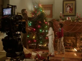 Behind the scenes of The Best Christmas Pageant Ever movie starring Judy Greer and Lauren Graham.