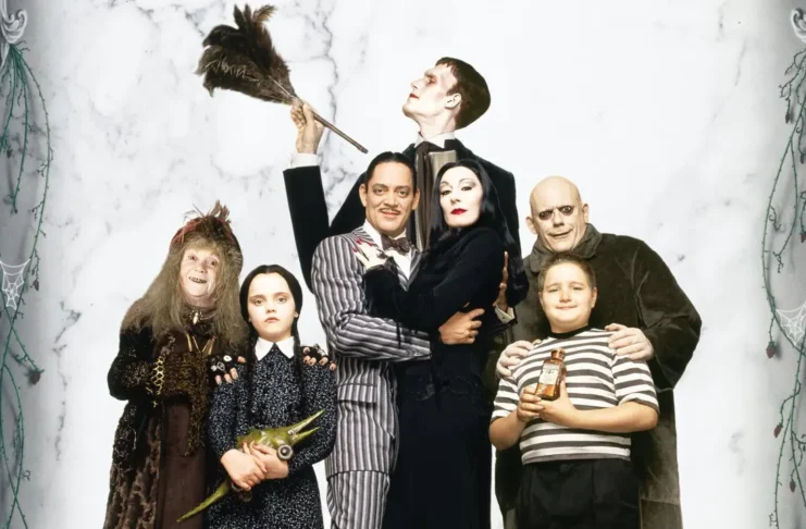 Photo from Addams Family (1991) starring Christina Ricci, Anjelica Huston, Raúl Juliá, and Christopher Lloyd, produced by Paramount Pictures.