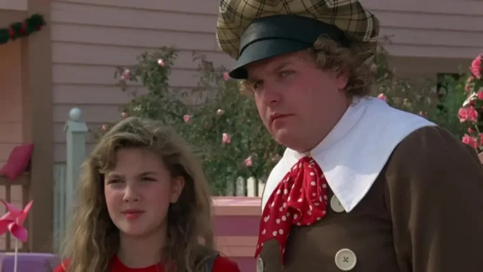 Photo from Babes in Toyland (1986) starring Drew Barrymore and Richard Mulligan, produced by Orion Pictures.