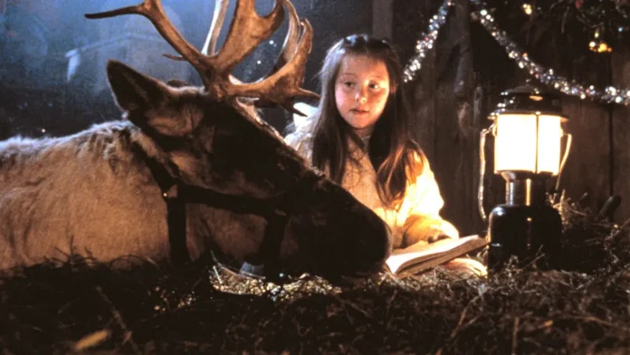 Photo from Prancer (1989) starring Rebecca Harrell and Sam Elliot, produced by Universal Pictures.