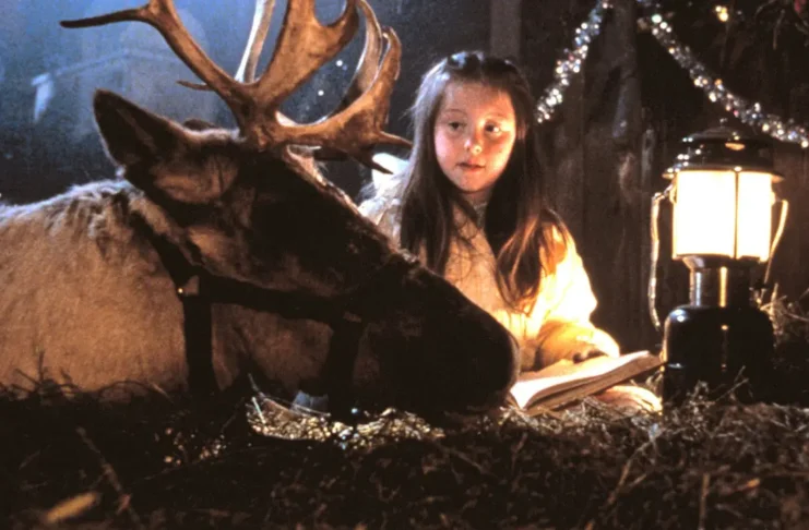 Photo from Prancer (1989) starring Rebecca Harrell and Sam Elliot, produced by Universal Pictures.